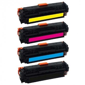 Premium Quality Black, Cyan, Magenta, Yellow Toner Cartridges compatible with HP CF500A, CF501A, CF502A, CF503A (HP 202A)