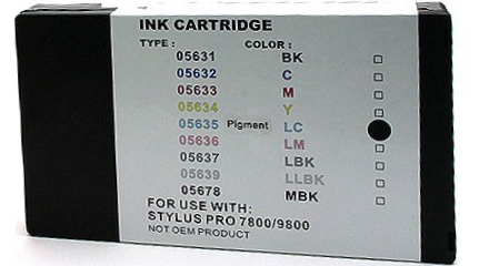 Premium Quality Light Cyan Pigment Inkjet Cartridge compatible with Epson T563500