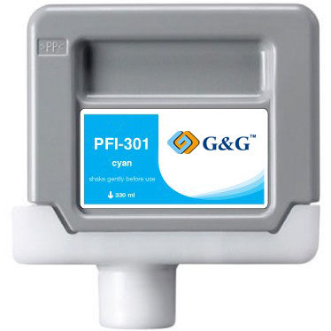 Premium Quality Cyan Inkjet Cartridge compatible with Canon 1487B001 (PFI-301C)