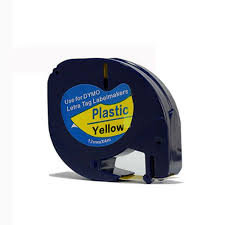 Premium Quality Black on Yellow P-Touch Label Tape compatible with DYMO 91332
