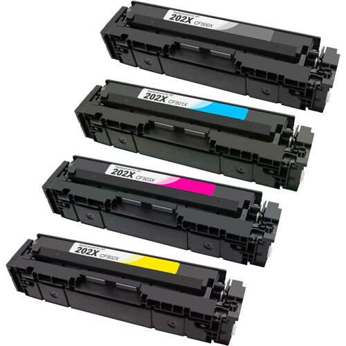 Premium Quality Black, Cyan, Magenta, Yellow Toner Cartridges compatible with HP CF500X, CF501X, CF502X, CF503X (HP 202X)