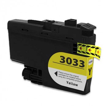 Premium Quality Yellow Super High Yield Inkjet Cartridge compatible with Brother LC3033Y