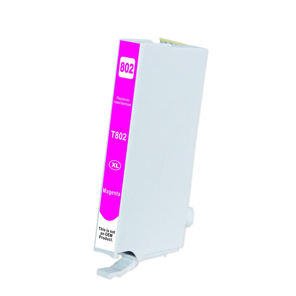 Premium Quality Magenta High Capacity Ink Cartridge compatible with Epson T802xl320 (Epson 802XL)