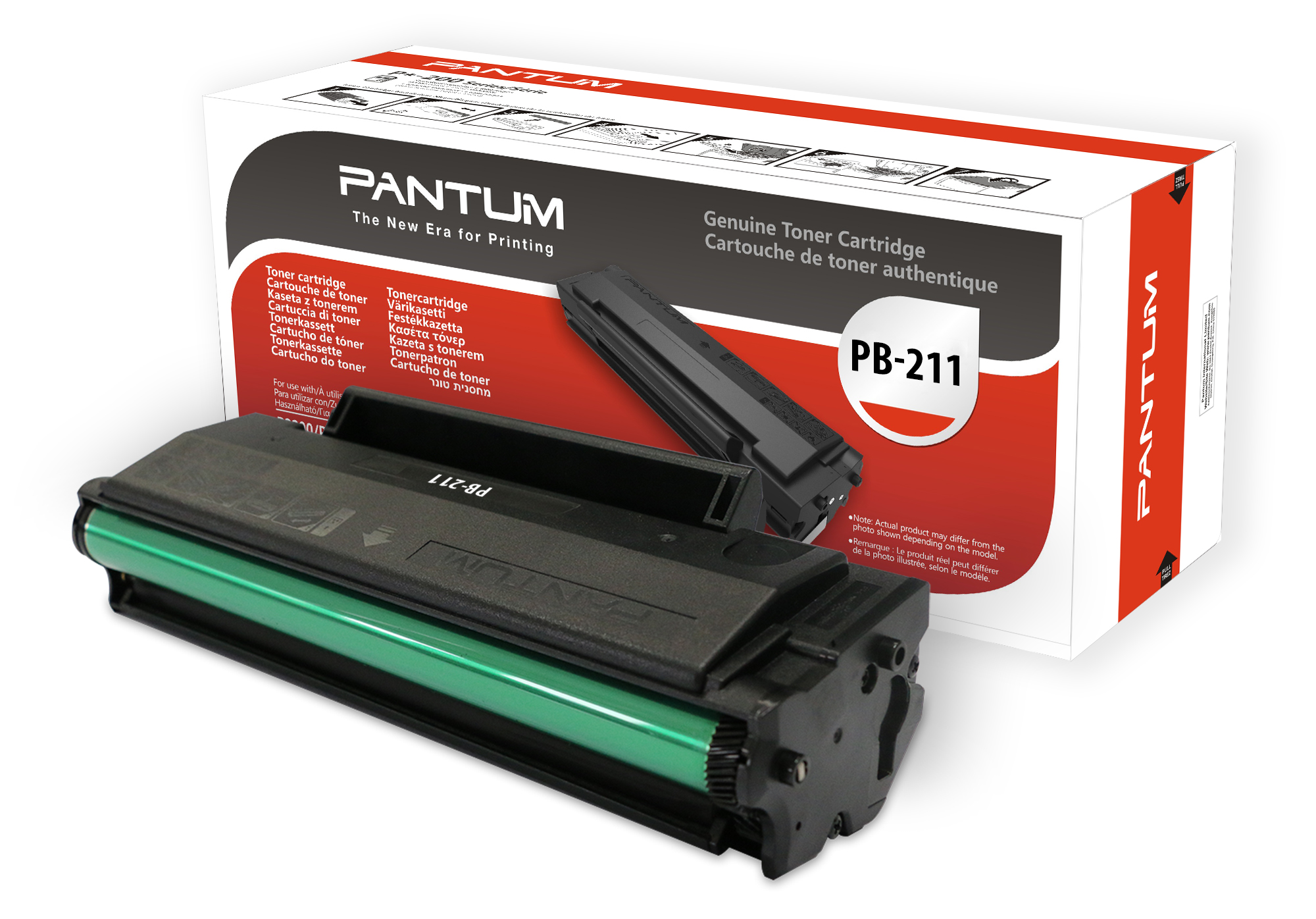 Genuine OEM Pantum PB-211 Black Toner Cartridge (1,600 page yield)