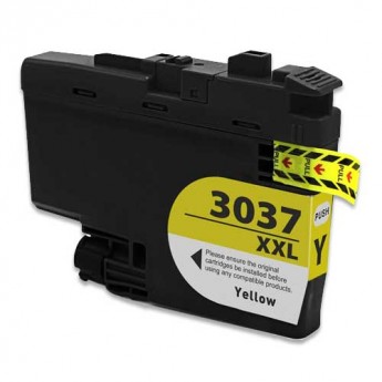 Premium Quality Yellow Super High Yield Inkjet Cartridge compatible with Brother LC3037Y