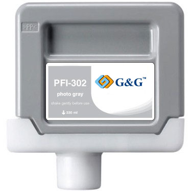 Premium Quality Photo Gray Inkjet Cartridge compatible with Canon 2218B001AA (PFI-302PGY)