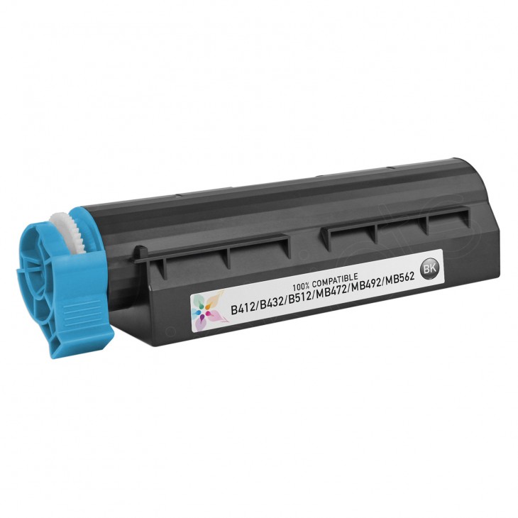 Premium Quality Black Toner Cartridge compatible with Okidata 45807101