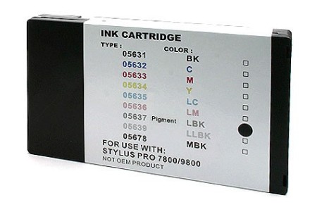 Premium Quality Light Black Pigment Inkjet Cartridge compatible with Epson T563700