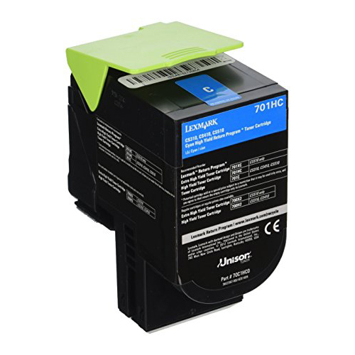 Premium Quality Cyan Toner Cartridge compatible with Lexmark 70C1HC0 (Lexmark 701HC)