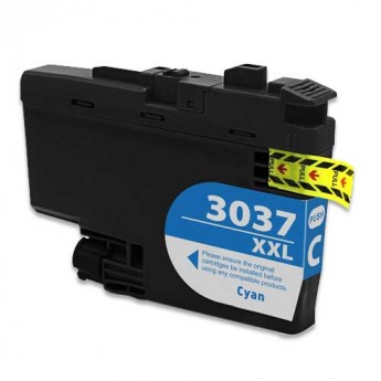 Premium Quality Cyan Super High Yield Inkjet Cartridge compatible with Brother LC3037C
