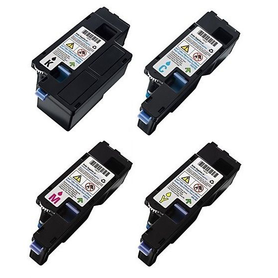 Premium Quality Black, Cyan, Magenta, Yellow Toner Cartridges compatible with Dell 593-BBJX, 593-BBJU, 593-BBJV, 593-BBJW