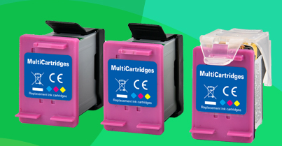 Ninestar Eco-Saver inkjet for HP F6U63AN (HP 63XL C). equal to 3 HP 63xl Color Cartridges