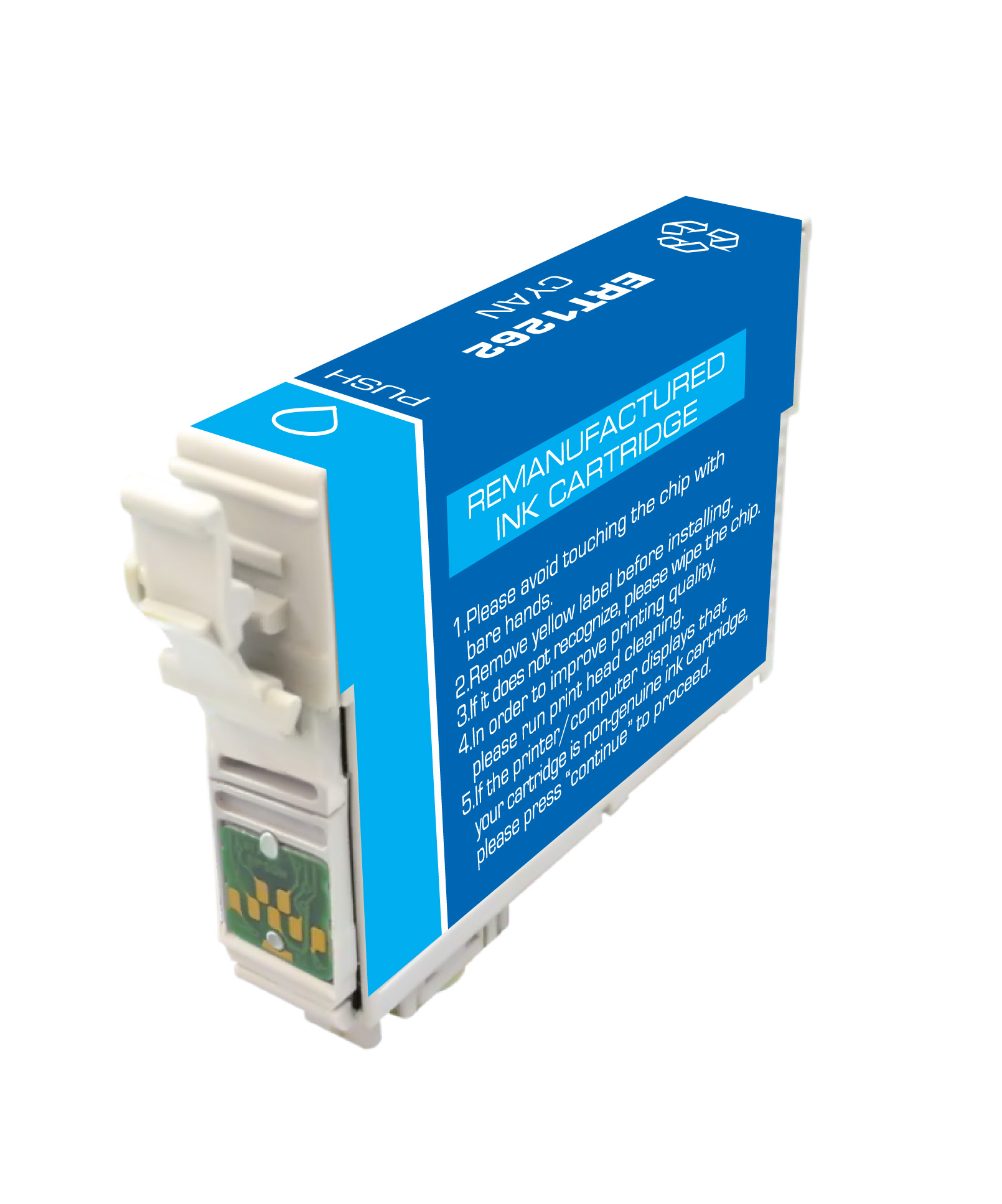 Premium Quality Cyan Inkjet Cartridge compatible with the Epson (T1262) T126220