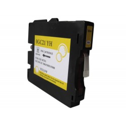 Premium Quality Yellow Inkjet compatible with the Ricoh GC21Y