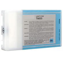 Premium Quality Light Cyan Pigment Inkjet Cartridge compatible with the Epson T603500