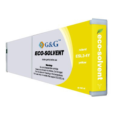 Premium Quality Yellow Eco Sol-Max Ink compatible with the Roland ESL3-4YE