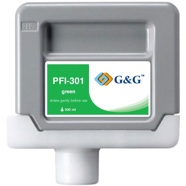 Premium Quality Green Inkjet Cartridge compatible with the Canon PFi301G