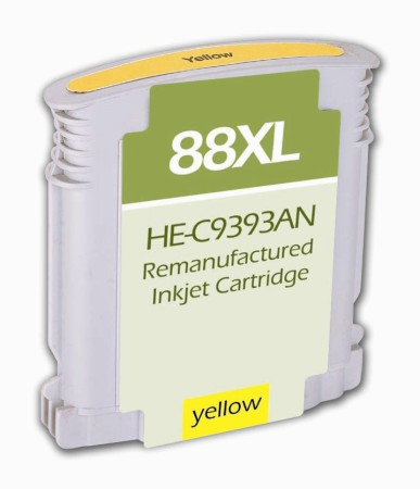 Premium Quality High Capacity Yellow Inkjet Cartridge compatible with the HP (HP 88) C9393AN