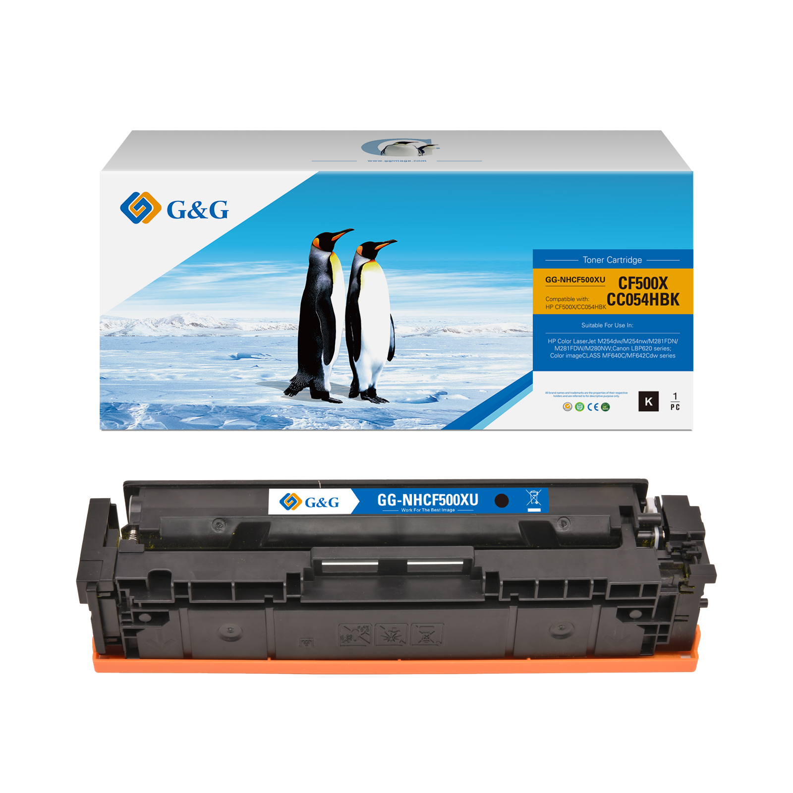 G and G Brand Premium CF500X (HP 202X) Compatible HP Black Toner Cartridge