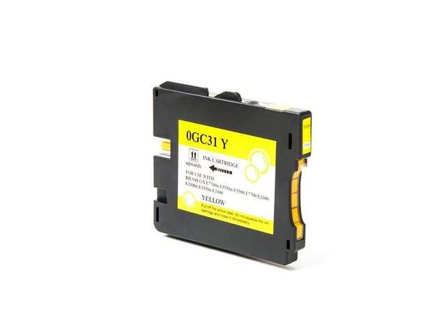 Premium Quality Yellow Inkjet compatible with the Ricoh GC31Y