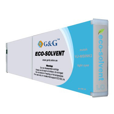 Premium Quality Light Cyan Eco-Ultra Ink compatible with the Mutoh VJ-MSINK3 LC-440
