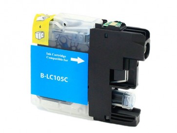 Premium Quality Cyan Ink Cartridge compatible with the Brother (LC105C) LC105