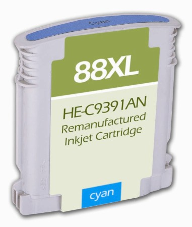 Premium Quality High Capacity Cyan Inkjet Cartridge compatible with the HP (HP 88) C9391AN
