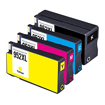 Premium Quality Black. Cyan. Yellow. Magenta High Yield Value Bundle Inkjet Cartridges compatible with HP HP 952XL (HP 952XL)