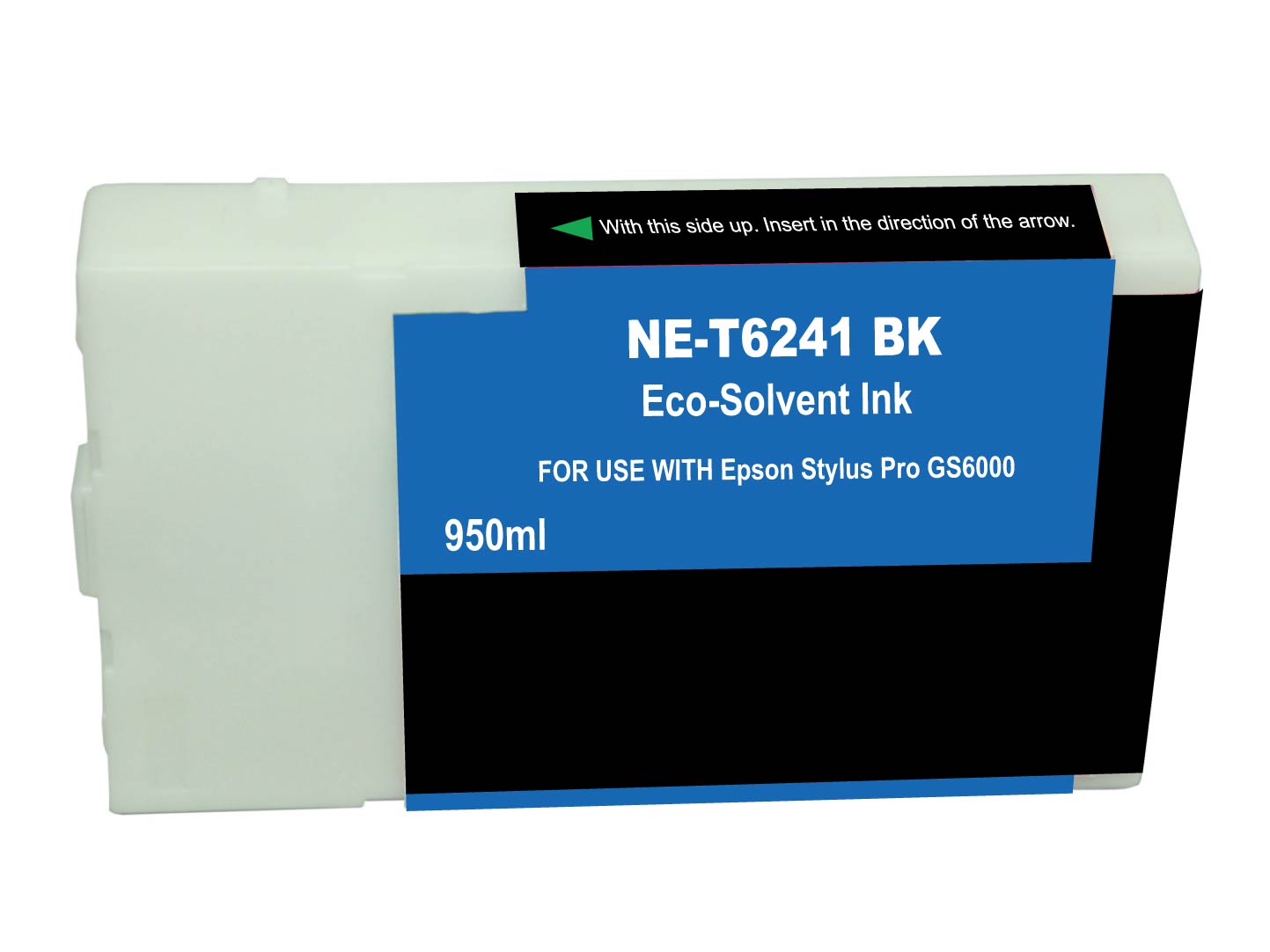 Premium Quality Black Solvent Inkjet Cartridge compatible with the Epson T624100